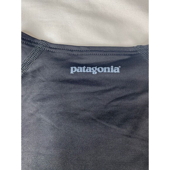 Patagonia Rashguard Top Women Size Medium Black/Green Pink Long Sleeve Nylon - Picture 2 of 10